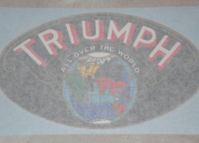 Triumph Sticker "All over the world" red