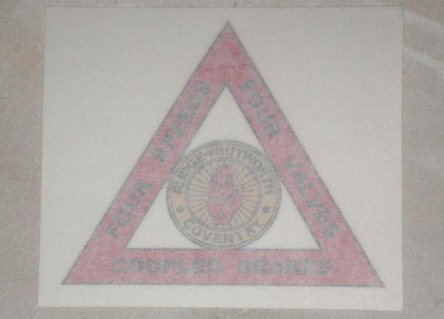 Rudge Sticker for Rear Mudguard 1924/28