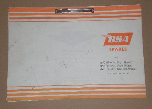 BSA Spares, Teilebuch 1964 A50 500c.c. Star Model, A65 650c.c. Star Model, A65 650c.c. Rocket Model
