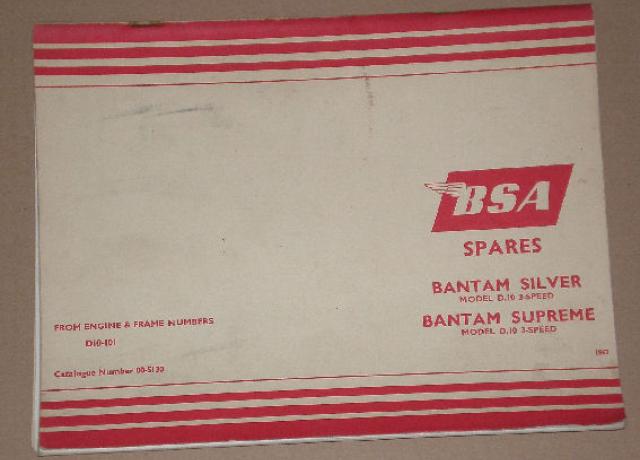 BSA Spares - Bantam Silver/Supreme 1967