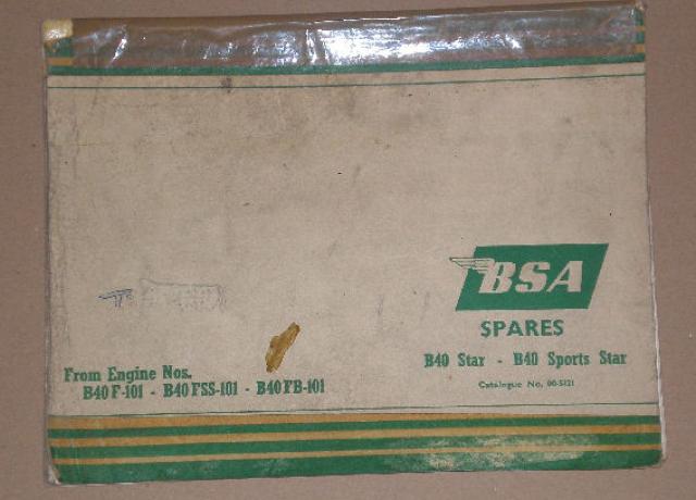 BSA Spares, Teilebuch -B40 Star-B40 Sports Star