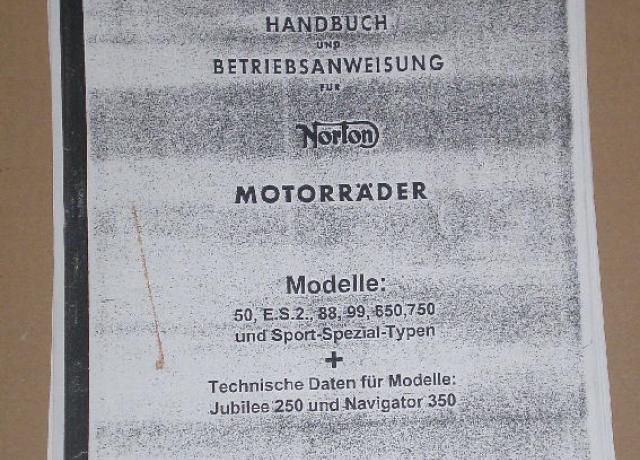 Norton Handbuch und Betriebsanweisung. Copy