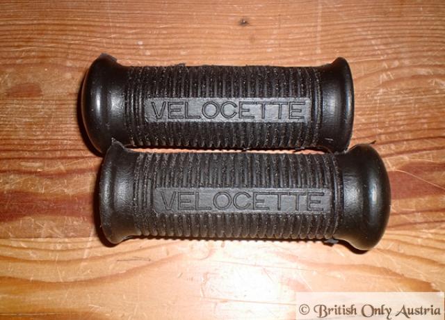 Velocette Footrest Rubbers / Pair with Logo