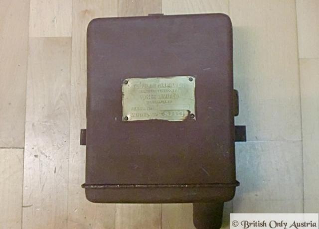 Ariel Vokes Luftfilter Gehäuse Model D.7226, Schild gold