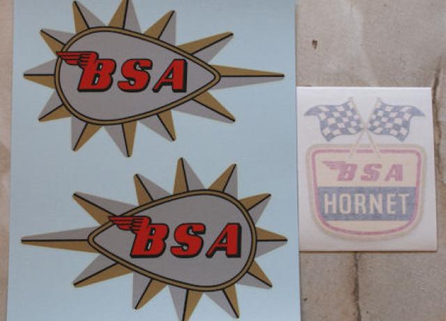 BSA A65 Spitfire Lightning Thunderbolt Tank Transfers Decals Stickers