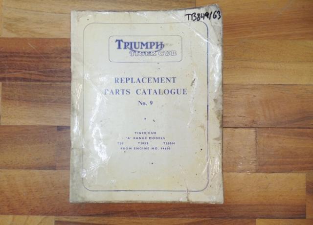 Triumph Tiger Cub Replacement Parts Catalogue No.9