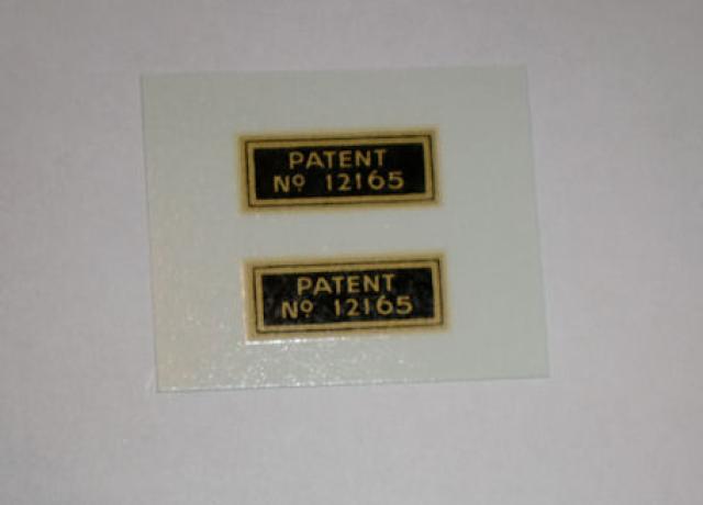 Triumph Patent No. 12165 Transfer for Front Forks Pre 1923