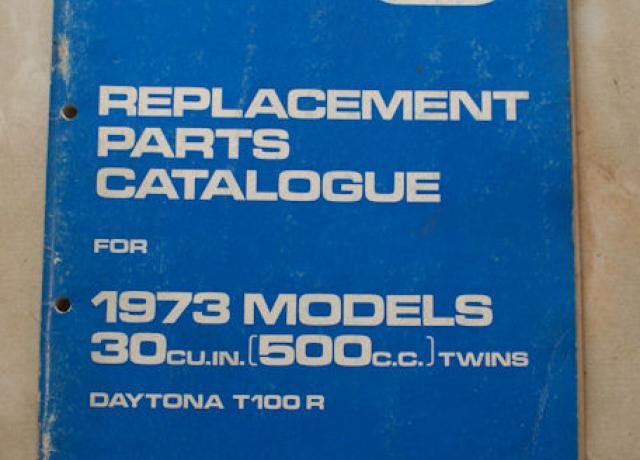 Triumph Replacement Parts Catalogue for 1973 Models 30cu.in (500ccm) Twins, Teilebuch