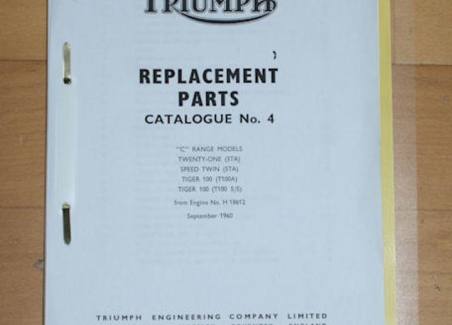 Triumph Replacement Parts Catalogue No. 4 / Teilebuch