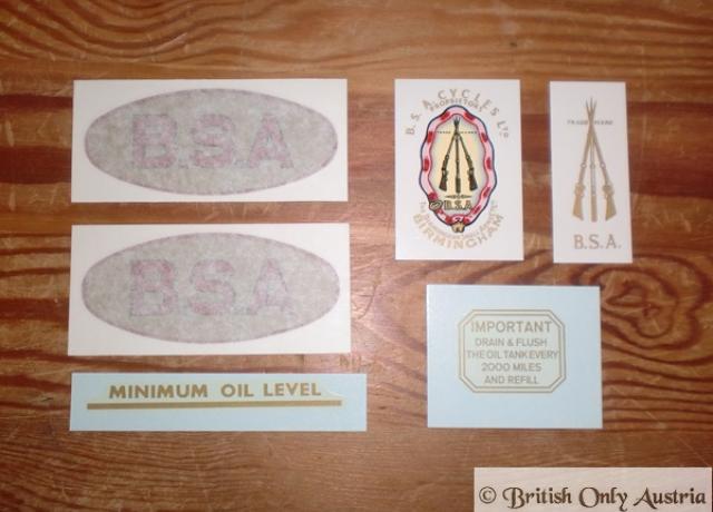 BSA WM20 1940 Abziehbilder /Set