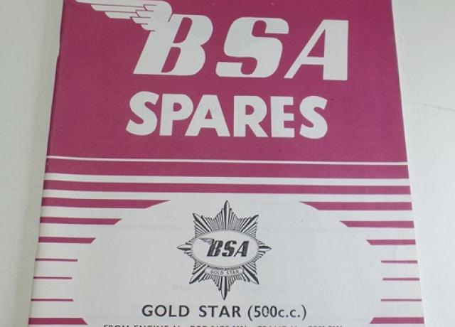 BSA Spares Gold Star 500ccm, Teilebuch