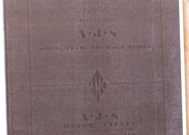 AJS Spares List,Teilebuch 1954, Ersatzteilliste