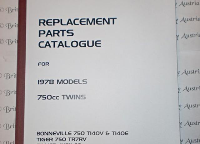 Triumph T140V,TR7RV Teilebuch 1978