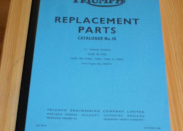 Triumph Parts Book, Teilebuch No10 T100 1969