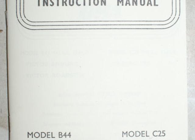 BSA B44/C25 Instruction Manual, Handbuch