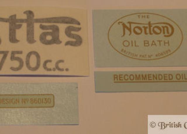 Norton Atlas 1962-67 Transfer Set (silver Tank)