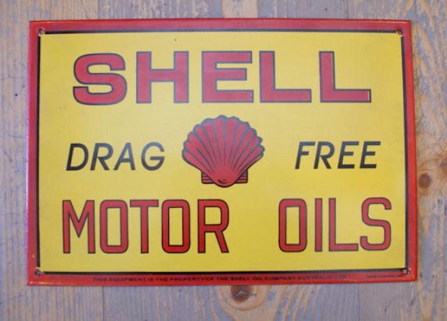 Schild Emaille "Shell / Motor Oils" 275mm x 401mm