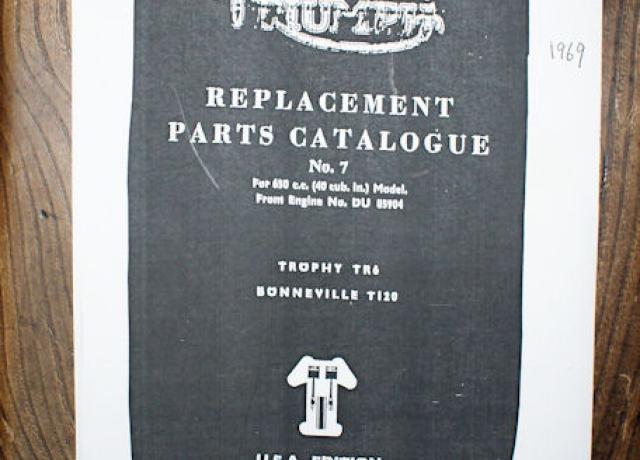 Triumph Replacement Parts Catalogue No. 7 650c.c. (40cub.in.)