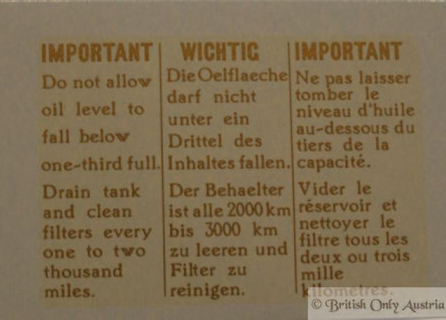 AJS Oiltank Instructions