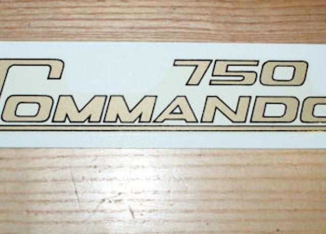 Norton Commando 750 Panel Abziehbild gold/schwarz