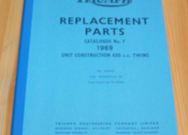 Triumph Parts Book No. 7 1969 TR6 T120