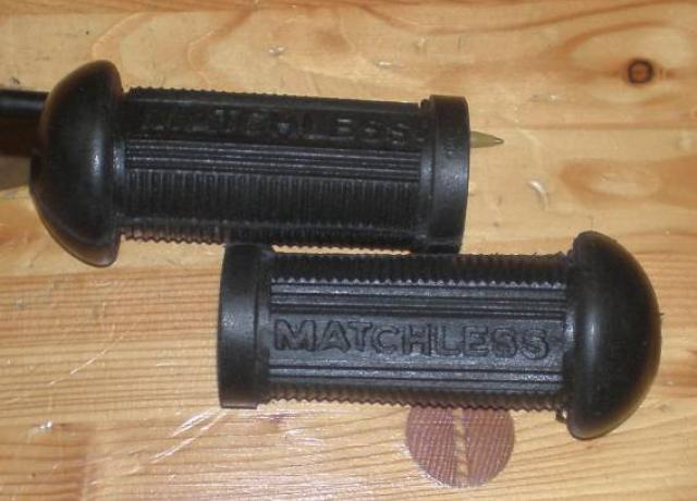 Matchless Footrest Rubbers with Logo/Pair