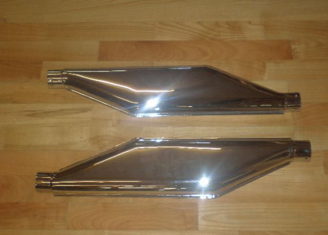 BSA Sloper Silencers 1 3/4" /Pair