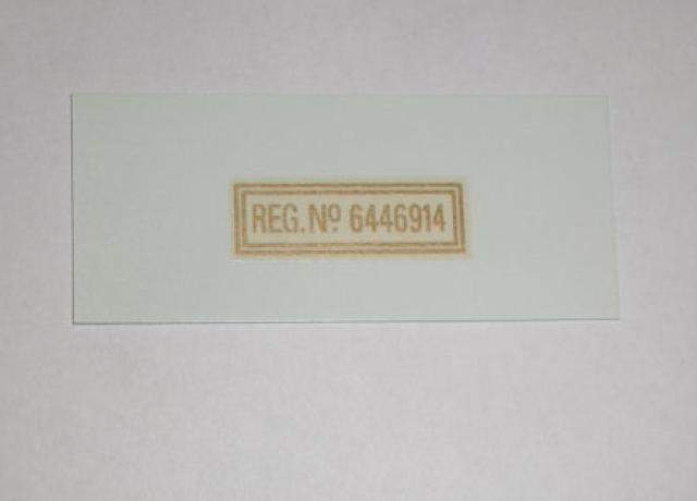 Triumph Reg.No.6446914 Transfer f. Frame, over Gearbox 1915 on