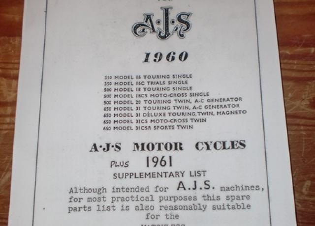 Illustrated Catalogue of Spare Parts 1960, Copy