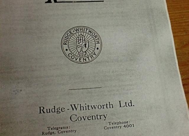 Rudge-Whitworth Betriebsanleitung Kopie