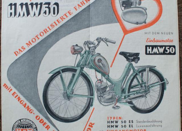 Moped HMW 50 - Das motorisierte Fahrrad, Brochure