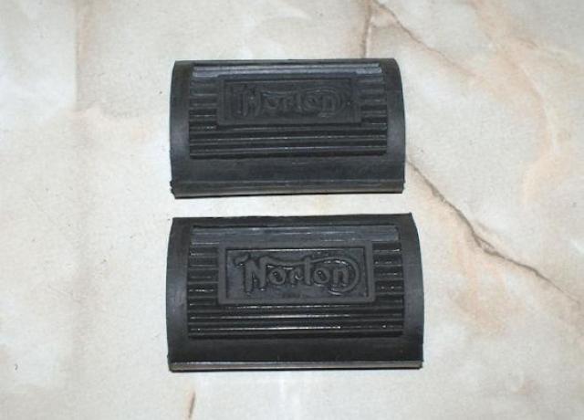 Norton Footrest Pedal Rubbers /Pair with Logo