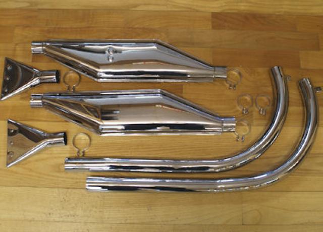 BSA Sloper Twinport OHV Exhaust System