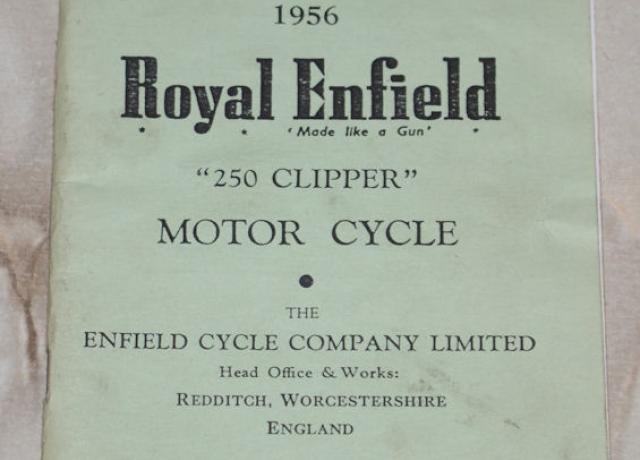Royal Enfield Spare and replacement parts for the 1956 Royal Enfield "250 clipper" Motor cycle
