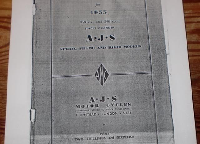 AJS Teilebuch 350 ccm und 500 ccm - 1955 / Kopie