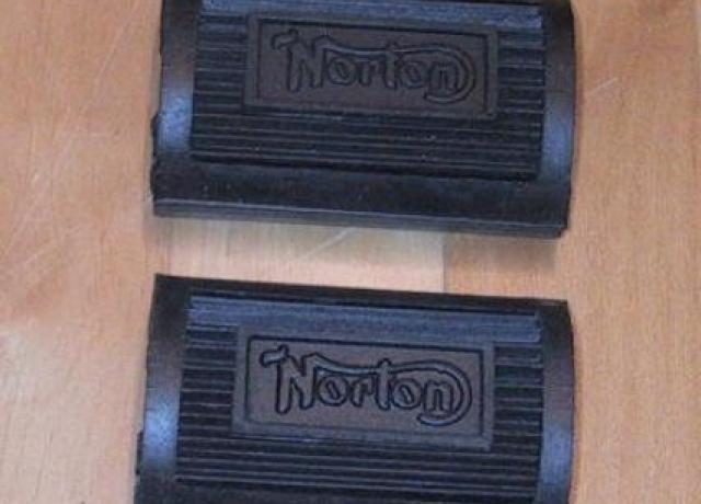 Norton Fußrast - Pedalgummi/Paar mit Logo