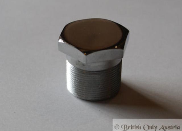 Norton Gabelmutter oben  verchromt 20TPI x 1"