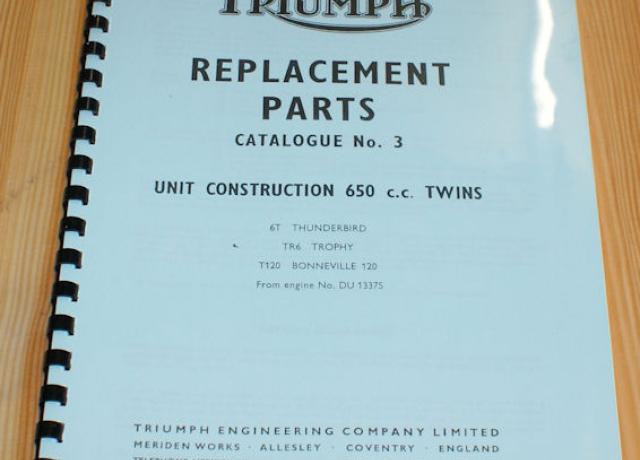 Triumph Parts Book No3 1964 T120