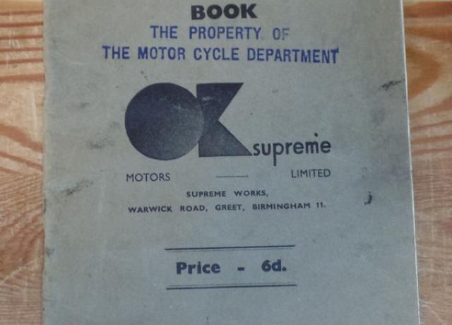 OK Supreme Spare Parts and Instruction Book, Buch