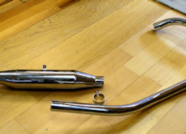 AJS/Matchless Exhaust G3L Pipe/Silencer/Set 1949- 350cc Rigid, Alloy Head 1 1/2" - 38mm