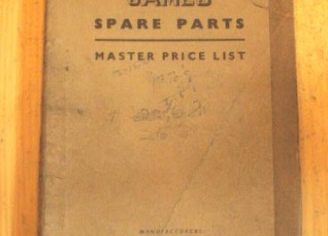 James Spareparts Master Price List, Teilebuch, Preisliste