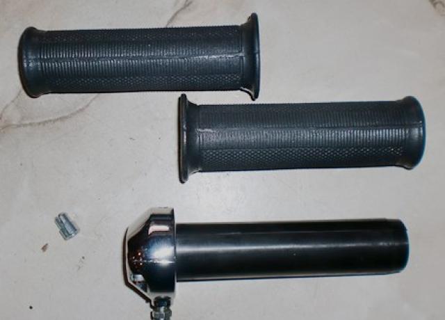 Gasgriff mit Lenkergummis und Seilstop f. 1"/25 mm Lenker/Set neu