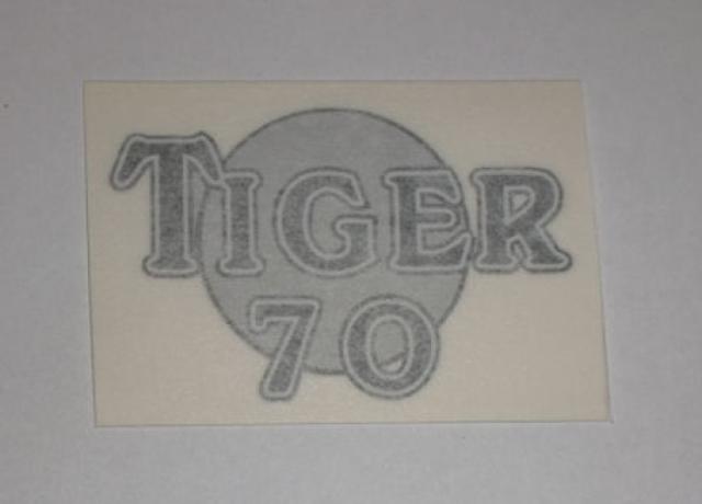 Triumph "Tiger 70" Aufkleber f. Kotflügel Hinten, späte 1930er Jahre