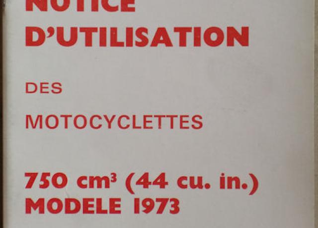 Notice D'utilisation des Motocyclettes - Benutzerhandbuch 1973
