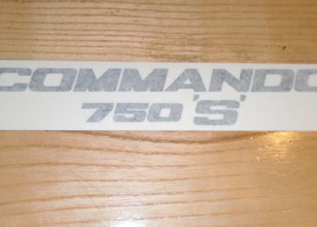 Norton Commando 750 'S' Aufkleber für Seitendeckel 1969 schwarz