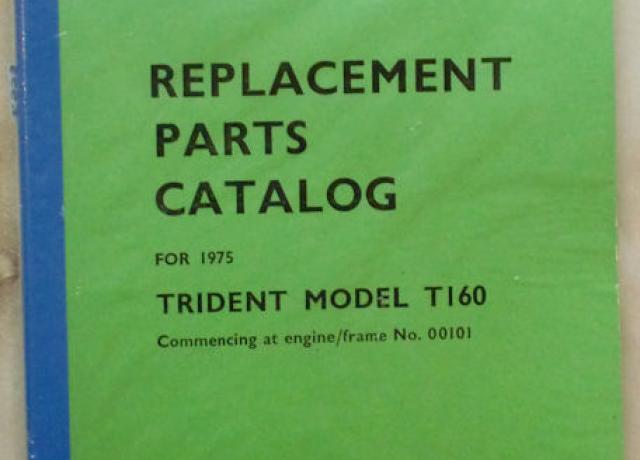 Triumph Trident Model T160 Teilebuch 1975
