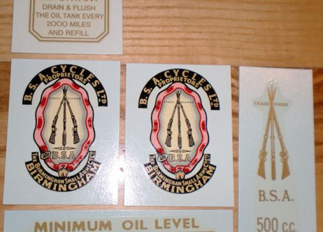 BSA M20 1939 Abziehbilder Set