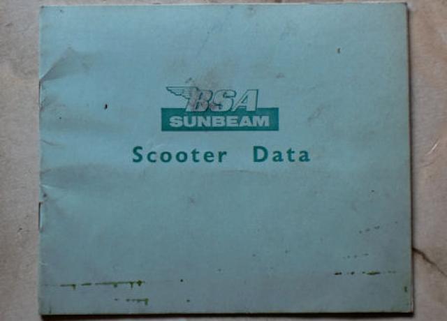 BSA Sunbeam Scooter Data, kleines Heft