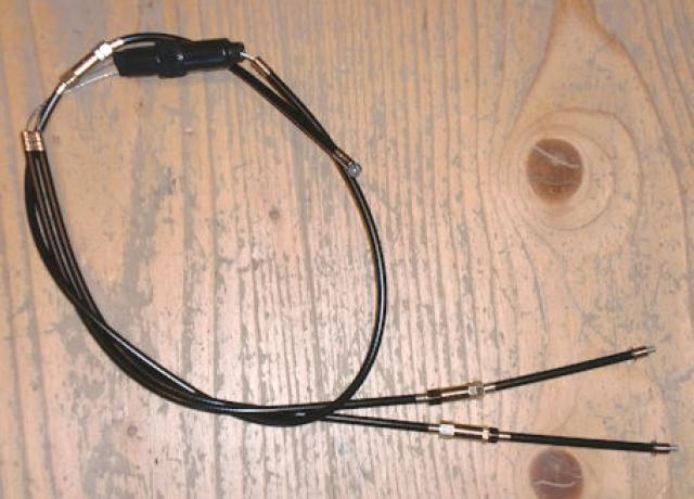 Triumph T120/T140 Throttle Cable/Air Assembly - high bar