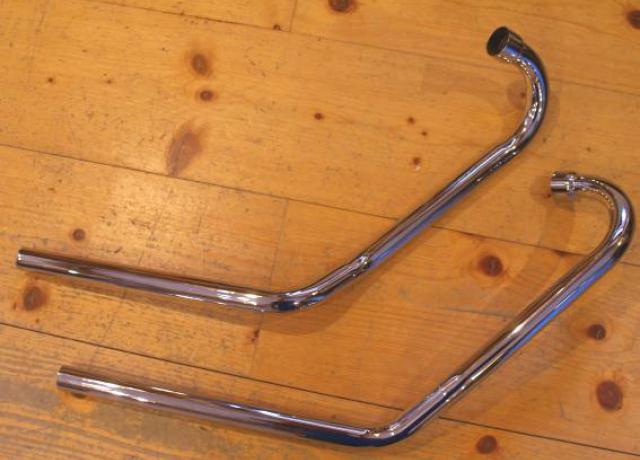 Triumph Exhaust Pipes Push Over Swept Back 1 5/8"-1 1/2" /Pair